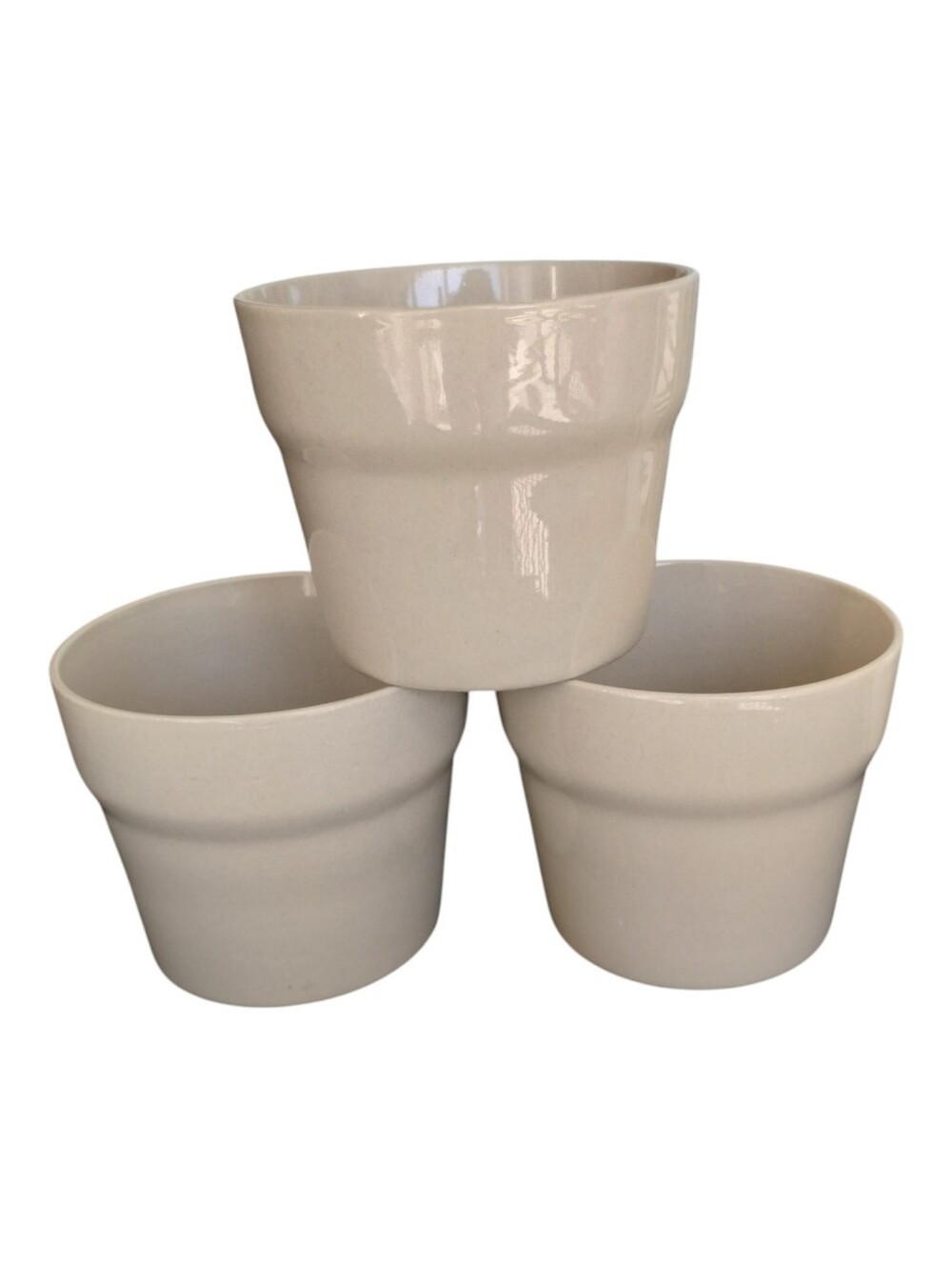 IKEA Orädd Planter Pot Cream/ Light Beige Glazed Finish 4x3.5 inches